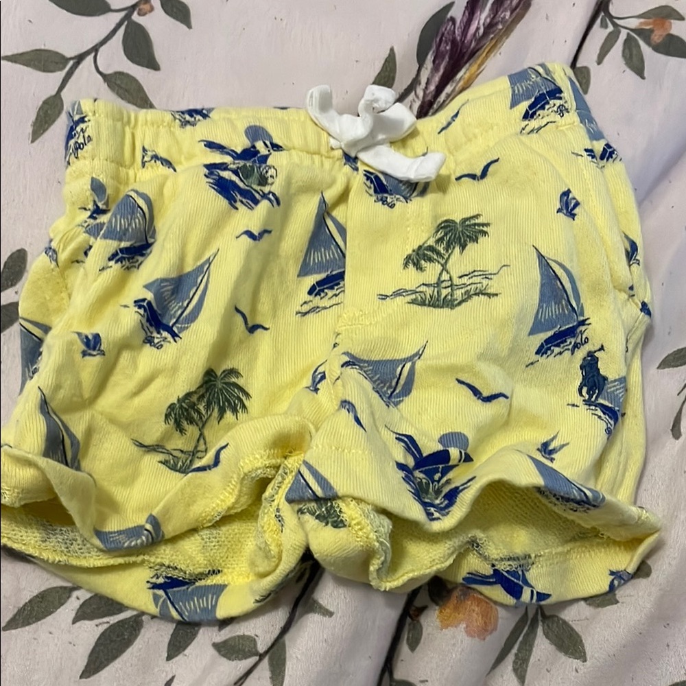 Ralph Lauren Yellow and Blue Kids Shorts